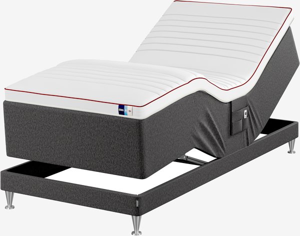 Elektrisch bed 90x200 TEMPRAKON ULA grijs-47
