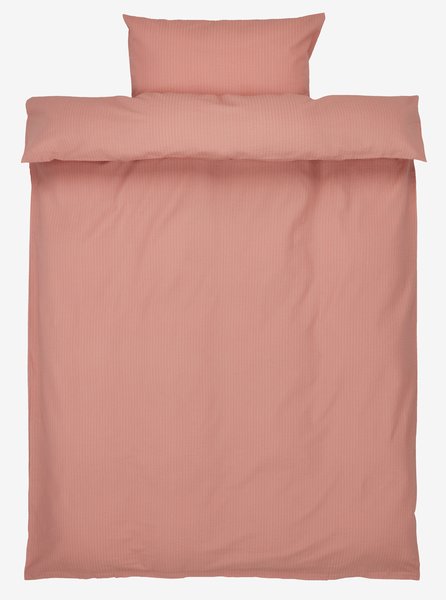 Dekbedovertrek TINNE crêpe 140x200 oud roze