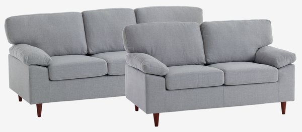 Sofa set GEDVED set of 2 light grey