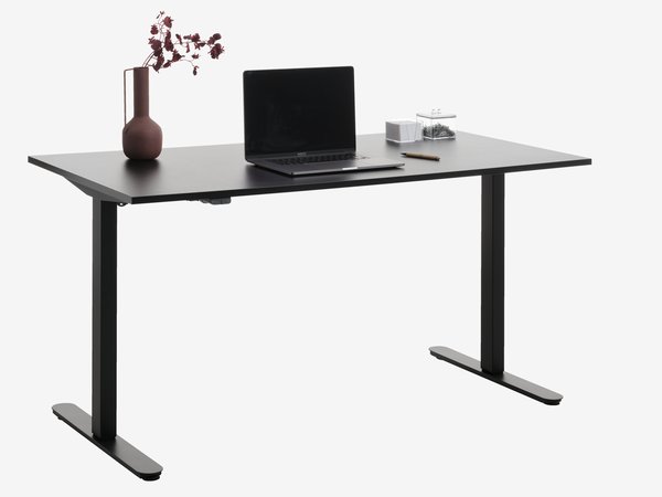 Bureau ajustable SVANEKE 80x160 noir