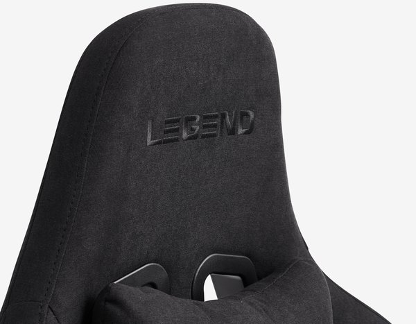 Chaise gaming NIBE tissu noir/noir