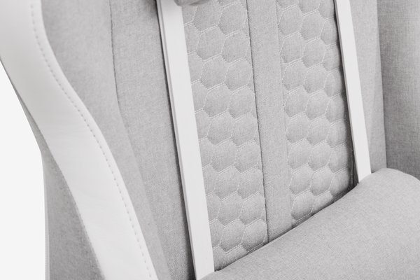 Крісло геймерське NIBE білий/беж тканина