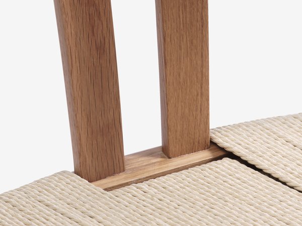 MARSTRAND L200 bord natur eg + 4 GUDERUP stole natur eg