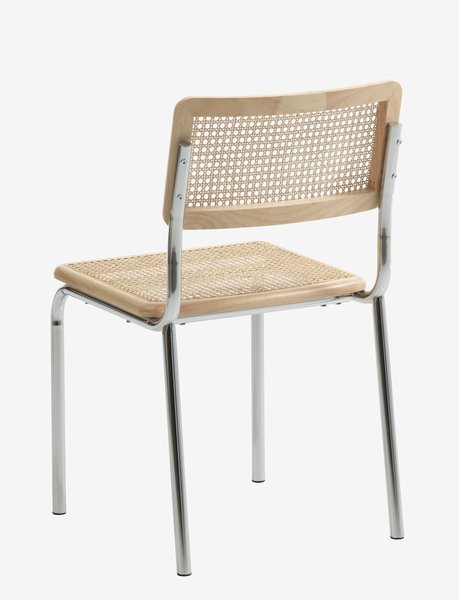 Jedálenská stolička HASSING ratan/chróm