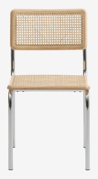 Dining chair HASSING rattan/chrome