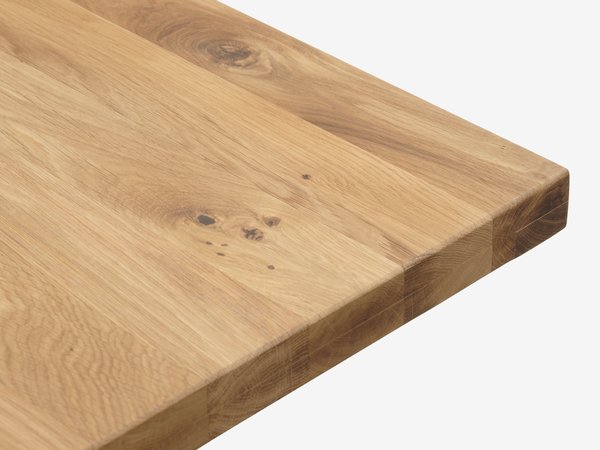 GRIBSKOV L180 bord natur eik + 4 ADSLEV stol beige