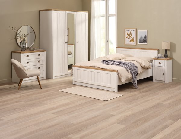 Armoire MARKSKEL 162x210 blanc/coloris chêne