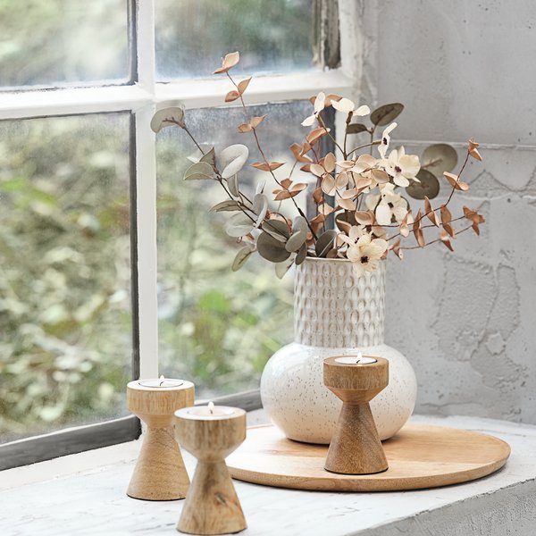 Decorative tray GERNER D30cm wood JYSK