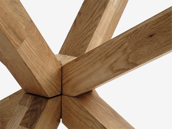 Tavolo AGERBY 90x190 cm vetro/rovere
