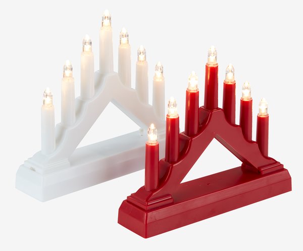 Candelabro ad arco EPIDOT H13 cm con 7 LED ass.