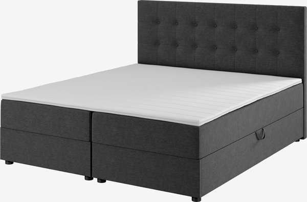 Boxspring 180x200 PLUS C40 opbergruimte grijs-40