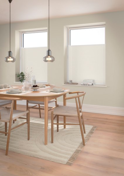Verdunkelungsplissee HVEN 105x130cm weiss up/down