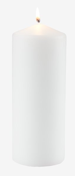 Vela pilar TORALF Ø8xA20 cm blanco