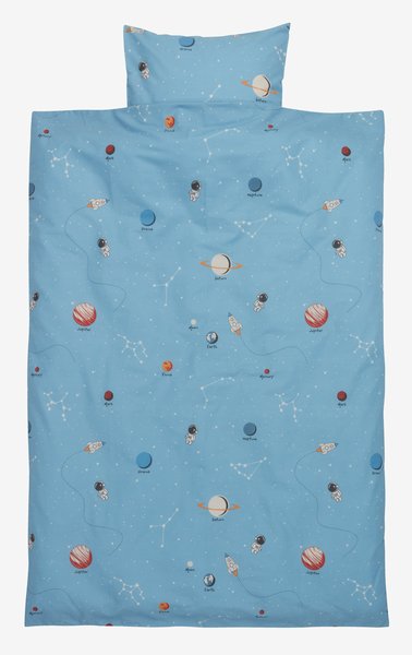 Dekbedovertrek junior SPACE 100x140 blauw