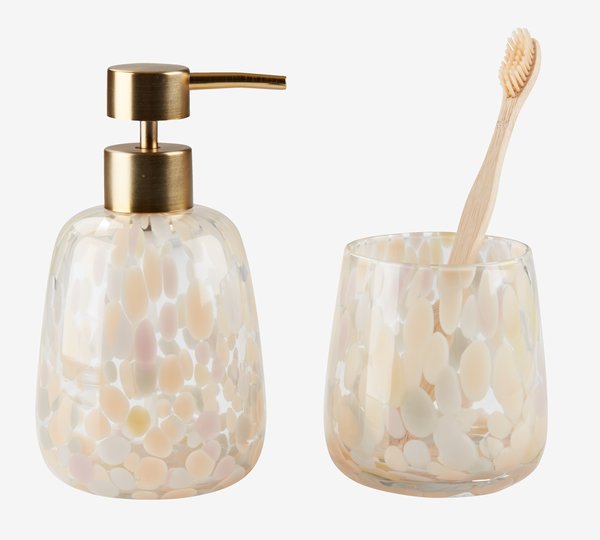 Soap dispenser EDSBRO handmade glass