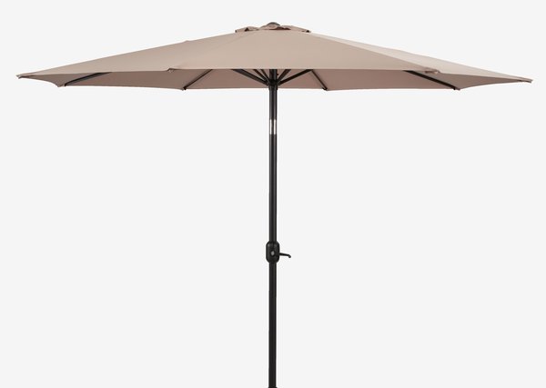 Market parasol AGGER D300 dark sand