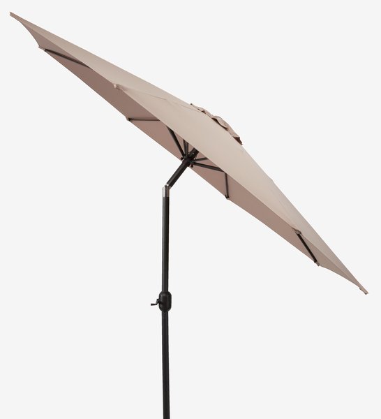 Market parasol AGGER D300 dark sand