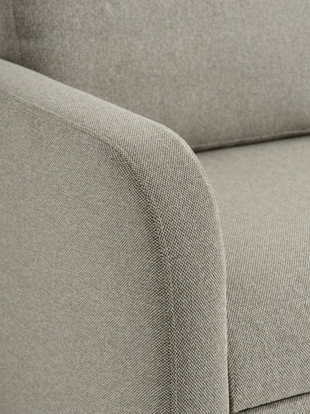 Sofa bed chaise longue MOMMARK beige fabric