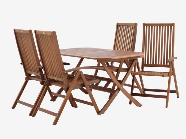FEDDET Μ150 τραπέζι + 4 KAMSTRUP καρέκλες σκληρό ξύλο