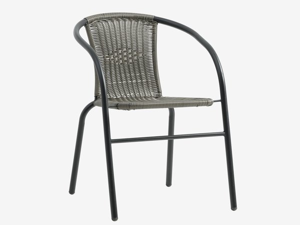 Chaise empilable GRENAA noir
