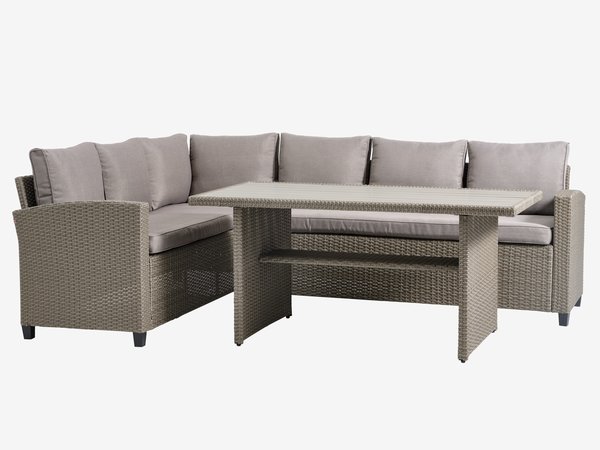 Loungeset AGERMOSE 6-sits natur