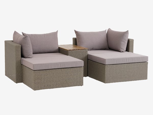 Modulaire loungeset ABED 4pers. naturel