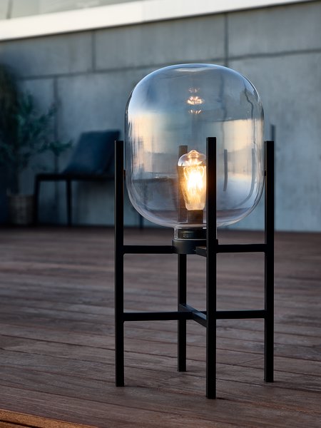 Baterijska lampa SEMESTER Ø26xV59cm prozirno