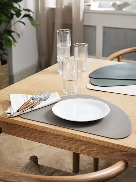 Set de table ARTISKOKK 33x44 noir/vert