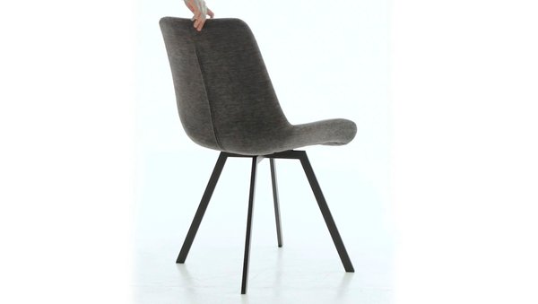 Sedia HYGUM girevole grigio/nero