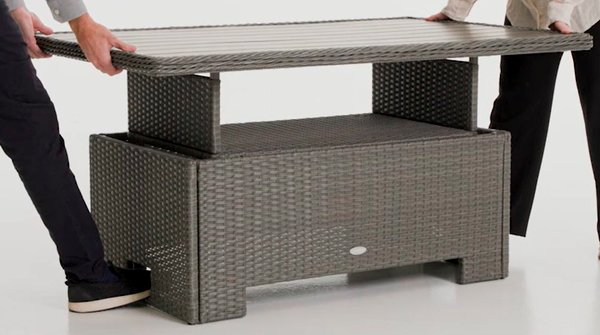 Lounge set STAVERN 5 lugares cinzento