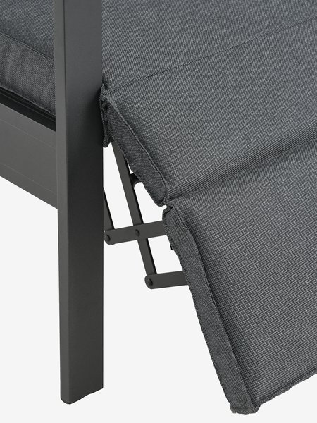 Garden lounge chair VONGE black