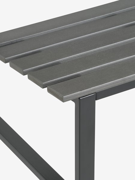 Trädgårdsbänk KLINT B125xD58 grå