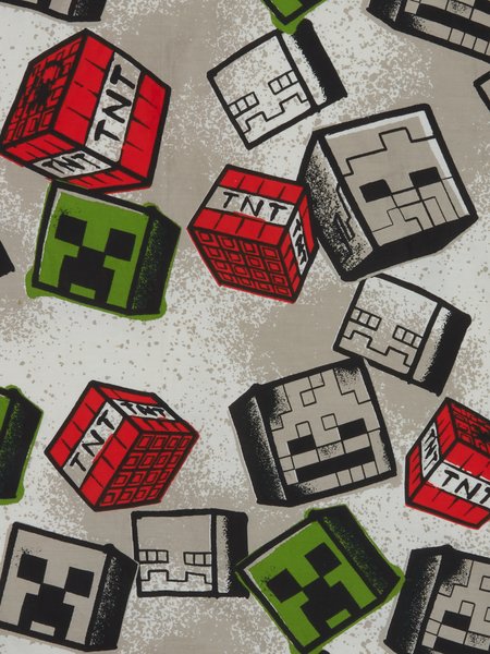 Lenjerie pat MINECRAFT 140x200 gri