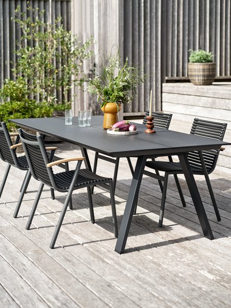 Garden table FAUSING W100xL220 black