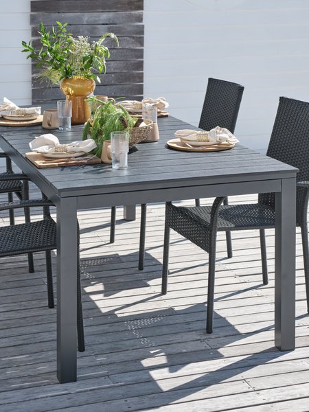 Garden table VATTRUP W95xL206/319 black