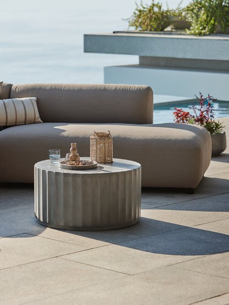 Lounge stočić DALER Ø70xV37 siva