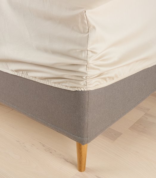 Hoeslaken TINE satijn 90x200x35 beige