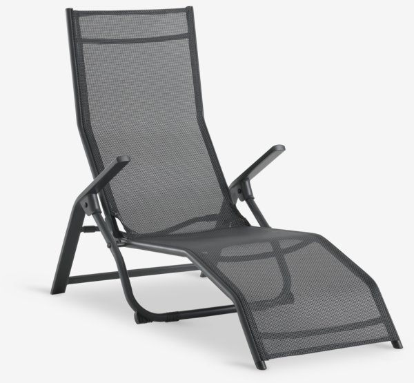 Deckchair LOMMA W63xL130 black