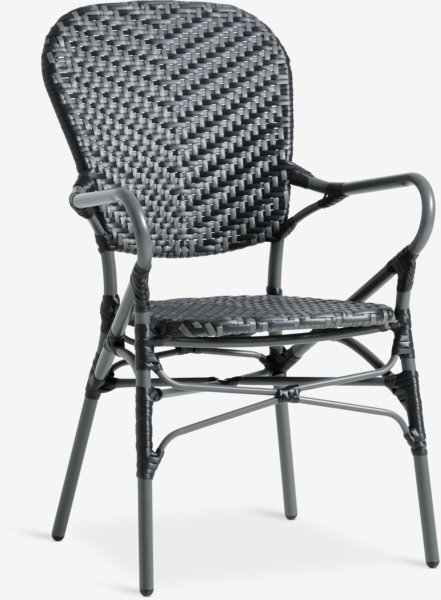 Rakásolható kerti szék SAKSBORG szürke