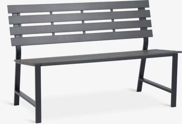 Panca da esterno KLINT L125xP58 cm grigio