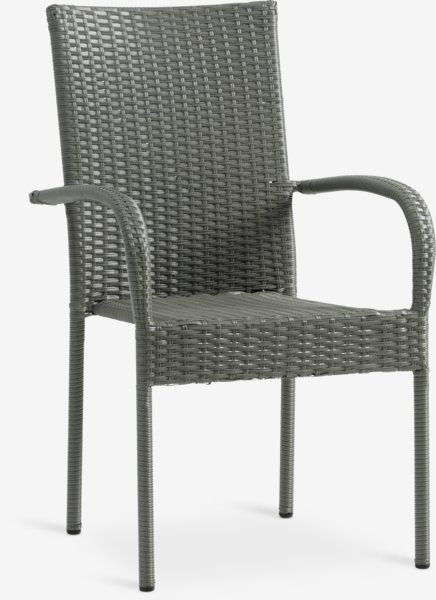 Chaise empilable GUDHJEM gris