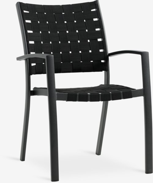 LANGET L207 table + 4 JEKSEN chaises noir