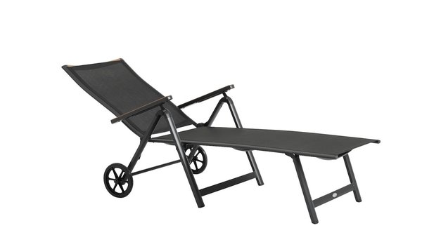 Sun lounger BREDSTEN W79xL187 black