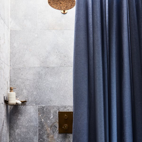 Sprchový závěs VIBBLE 180x200 cm modrá KRONBORG