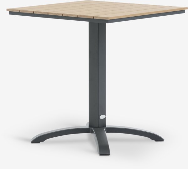 HOBRO L70 table natural + 2 LOMMA chair black