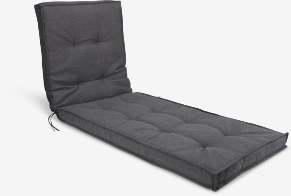 Garden cushion sun lounger REBSENGE dark grey