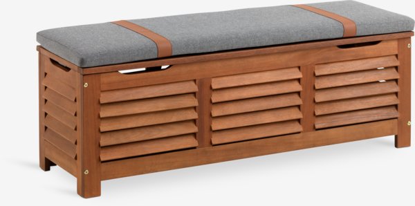Trädgårdsbox KARLBY B128xH43xD42 hårdträ