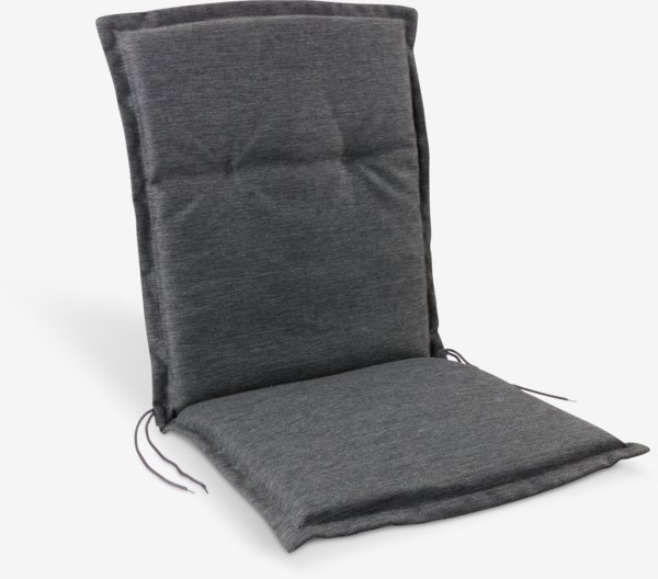 Garden cushion high back chair GUDHJEM grey