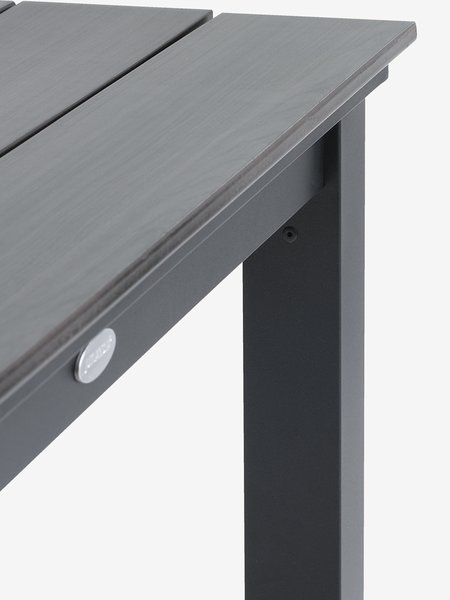 Mesa MOSS L214/315 gris + 4 sillas MYSEN gris