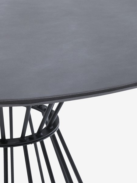 FAGERNES Ø110 table + 4 SAKSBORG chaises gris
